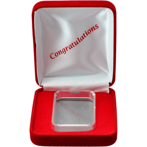 Red Clamshell Gift Box Congratulations Insert [Add $2.75]